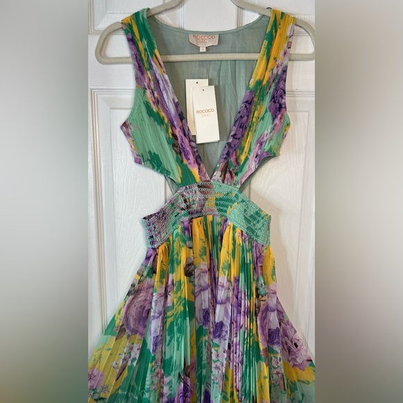 Rococo Sand Ivy‎ Purple Floral Maxi Dress Size Small - Picture 3 of 16